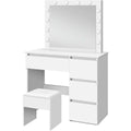 Lykke Schminktisch mit Licht Amelia 94cm, Wei