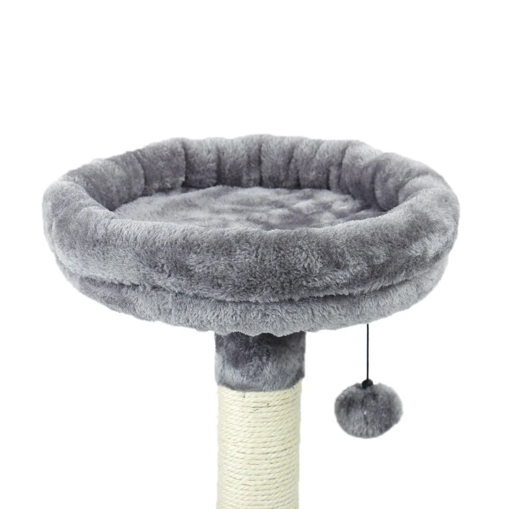 PERCHO Kratzbaum – Mehrstckiger Katzenbaum mit Spielplattform und Kuschelhhle