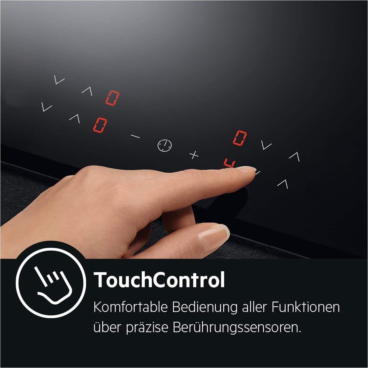 AEG Induktionskochfeld autark 60cm – 4 Flex-Kochzonen mit Powerfunktion für schnelleres Kochen – 14 Stufen – SuperFlat Rahmen – Timer – Touch-Bedienung – kompatibel mit Haubenautomatik – TO64IA0AXB