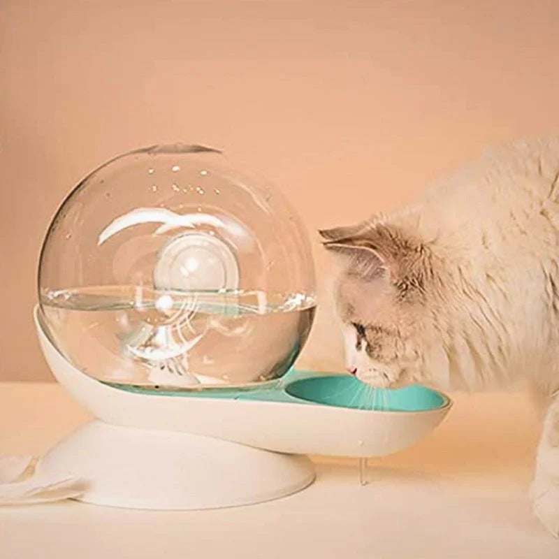 HundeJoy distributore automatico d'acqua per gatti – Elegante sistema di abbeveraggio senza elettricità