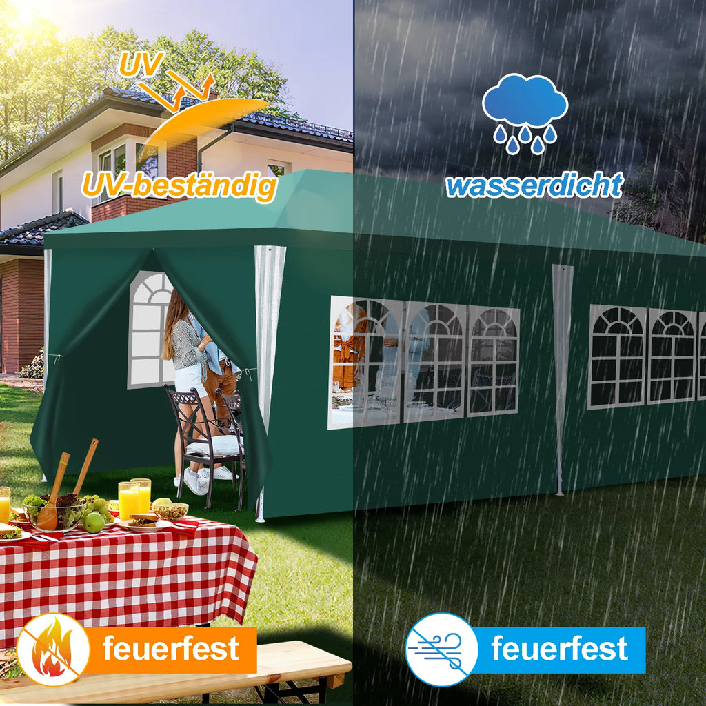 Sonnewelt Padiglione 3x6m Gazebo Impermeabile con Pareti Laterali