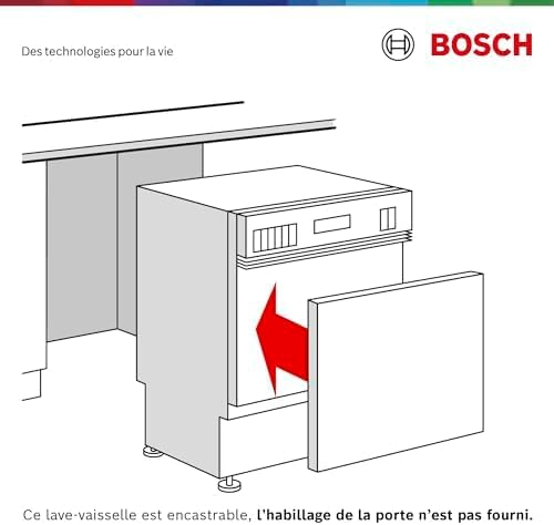 Bosch SPV2IKX10E Serie 2 Lavastoviglie smart a scomparsa totale, larghezza 45 cm, Cestello posate, Extra Asciugatura con la pressione di un pulsante, InfoLight punto luce rosso sul pavimento, AquaStop protezione dai danni causati dall'acqua, Bianco