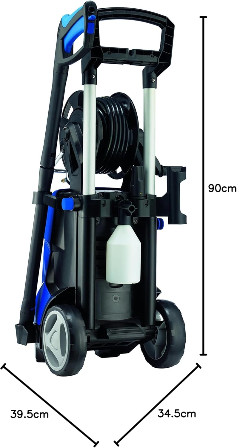 Nilfisk bar Hochdruckreiniger mit Induktionsmotor (inkl. Patio Cleaner Flächenreiniger und rotierende Bürste) E145.4-9 blau