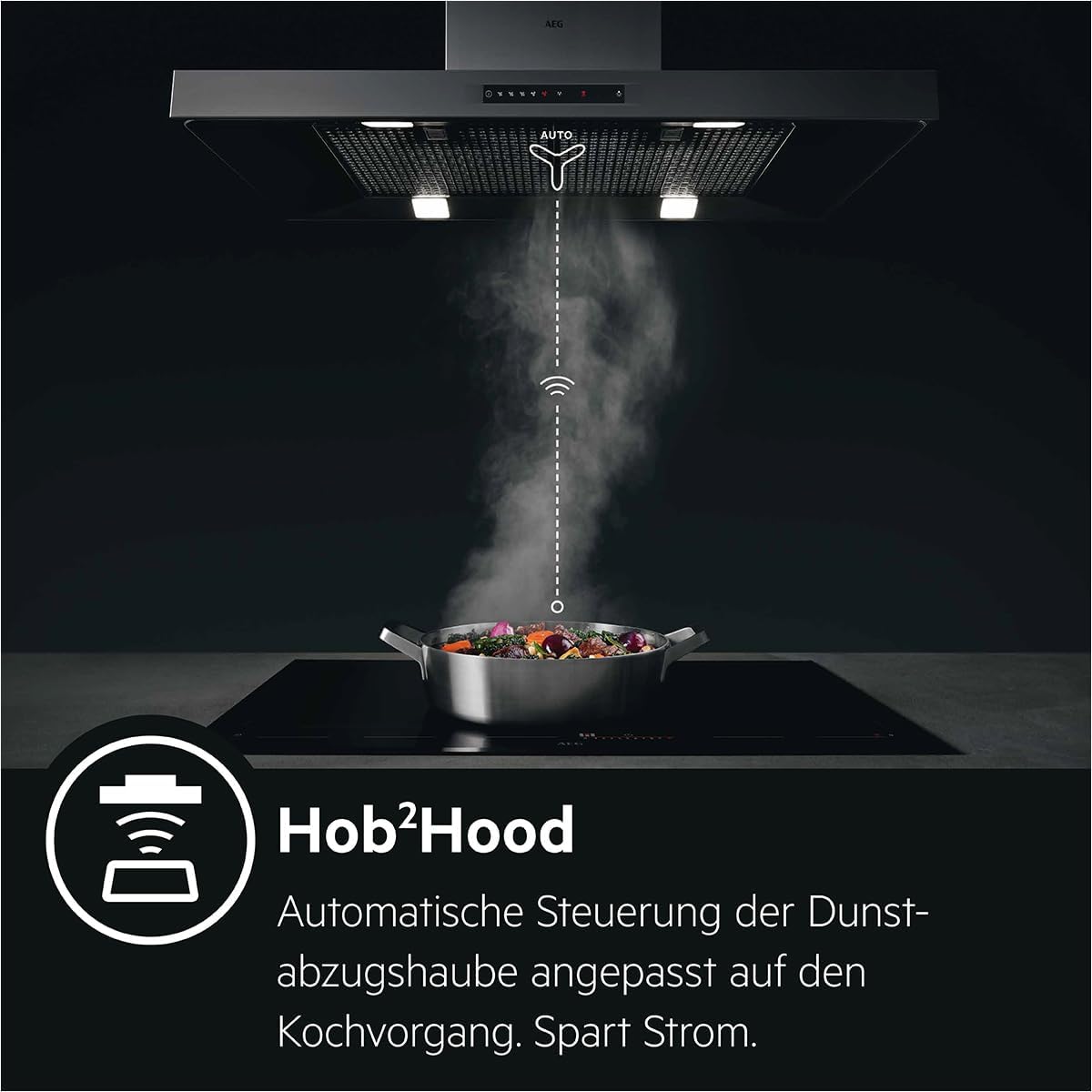 AEG Induktionskochfeld autark 60cm – 4 Flex-Kochzonen mit Powerfunktion für schnelleres Kochen – 14 Stufen – SuperFlat Rahmen – Timer – Touch-Bedienung – kompatibel mit Haubenautomatik – TO64IA0AXB