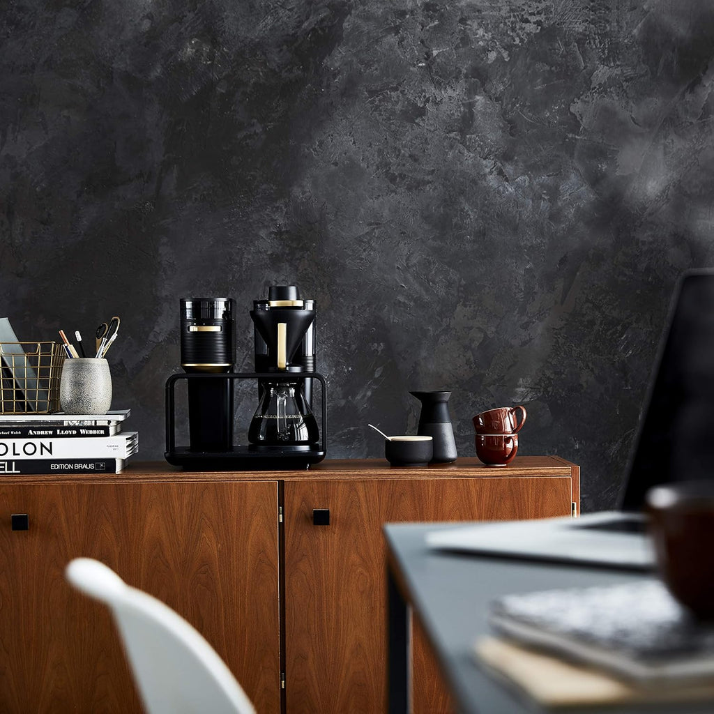 Melitta EPOS Macchina da caffè con macinacaffè, nero-argento