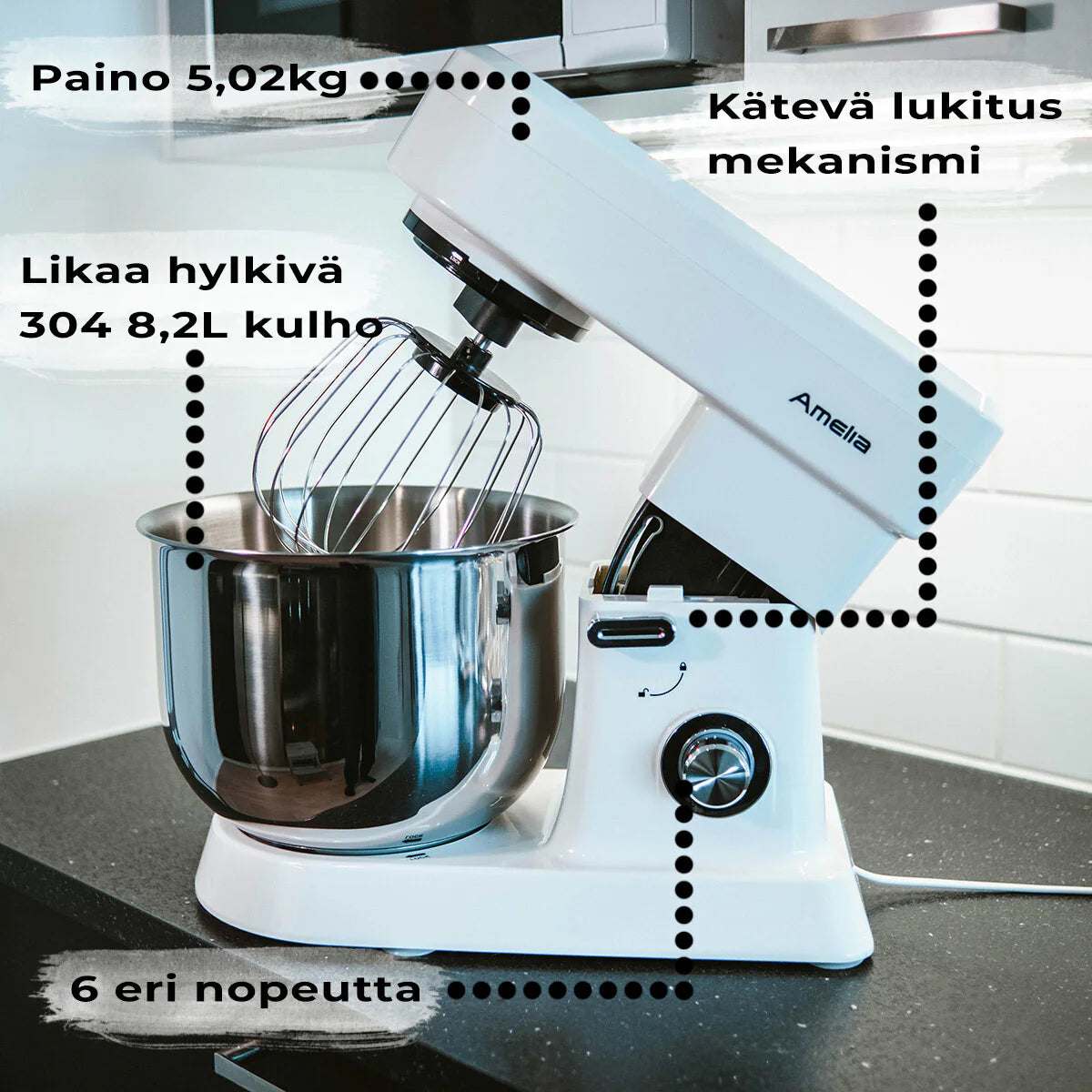 Amelia küchenmaschine M8200 Pulse 8,2L