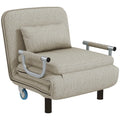 HOMCOM Schlafsessel mit Bettfunktion 3-fach verstellbar mit Rollen