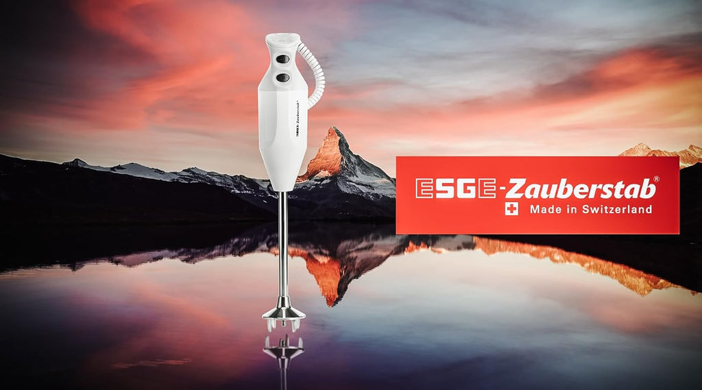 ESGE Zauberstab P 350 Profi, frullatore a immersione bianco con lama multiuso, fino a 22.000 giri/min, 90880, bianco/grigio