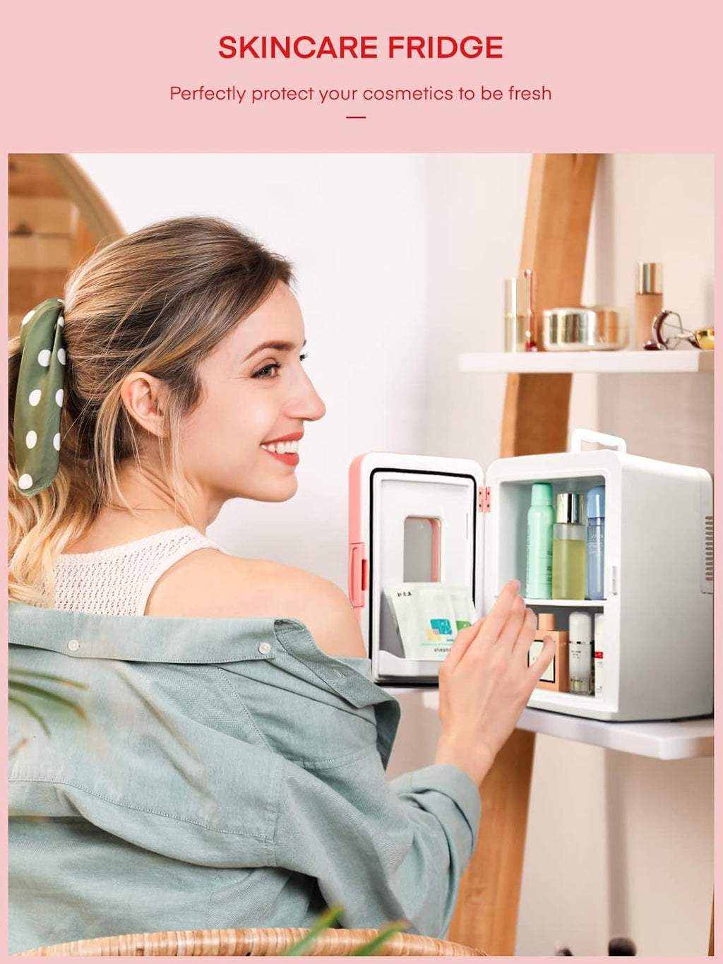 NORTHCLAN Mini Frigo per Camera 15 L, con 220 V CA/12 V CC per Uso in Auto e Casa, Frigorifero Portatile e Scaldavivande Perfetto per Bevande, Cosmetici, Snack, Modalità Max ed Eco, Nero