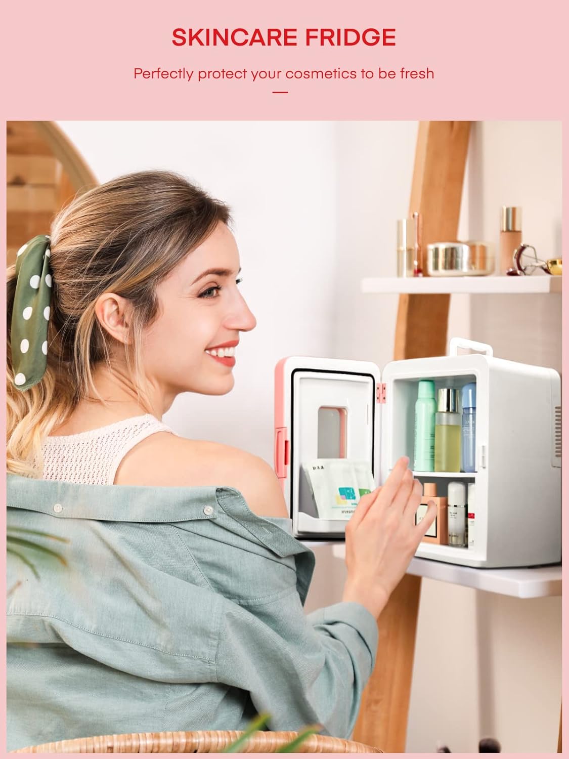 NORTHCLAN Mini Frigo per Camera 15 L, con 220 V CA/12 V CC per Uso in Auto e Casa, Frigorifero Portatile e Scaldavivande Perfetto per Bevande, Cosmetici, Snack, Modalità Max ed Eco, Nero