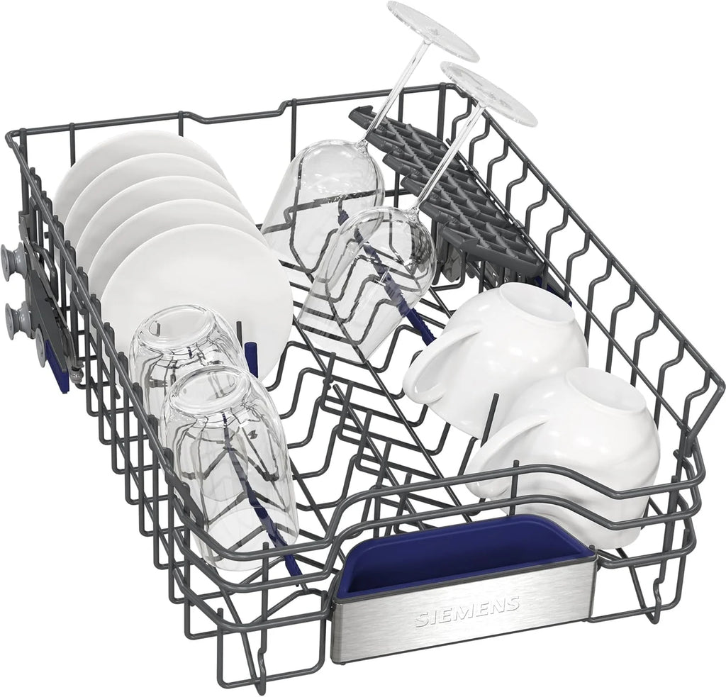 Siemens SR65YX08ME, iQ500 Lavastoviglie smart a scomparsa totale, larghezza 45 cm, cassetto portaposate, Zeolith, extra silenziosa, aquaStop, apertura automatica della porta a fine programma, varioSpeed, illuminazione interna