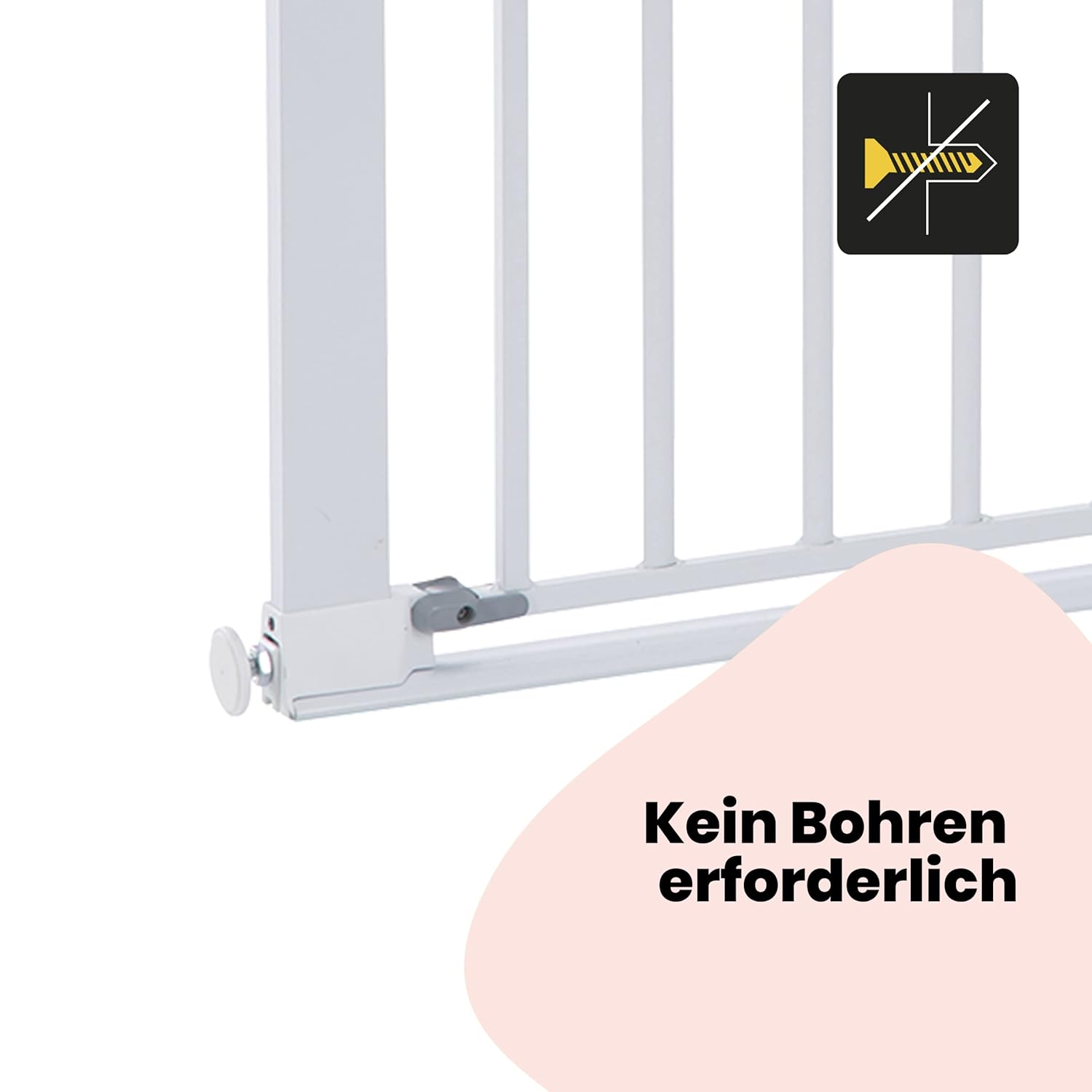 Safety 1st Easy Close Extra Tall, extra hohes (91 cm) Sicherheitsgitter aus Metall, druckfest, ideal für Kinder und Haustiere, mit einer Breite, die sich von 73 auf 80 cm ausdehnen lsst, wei