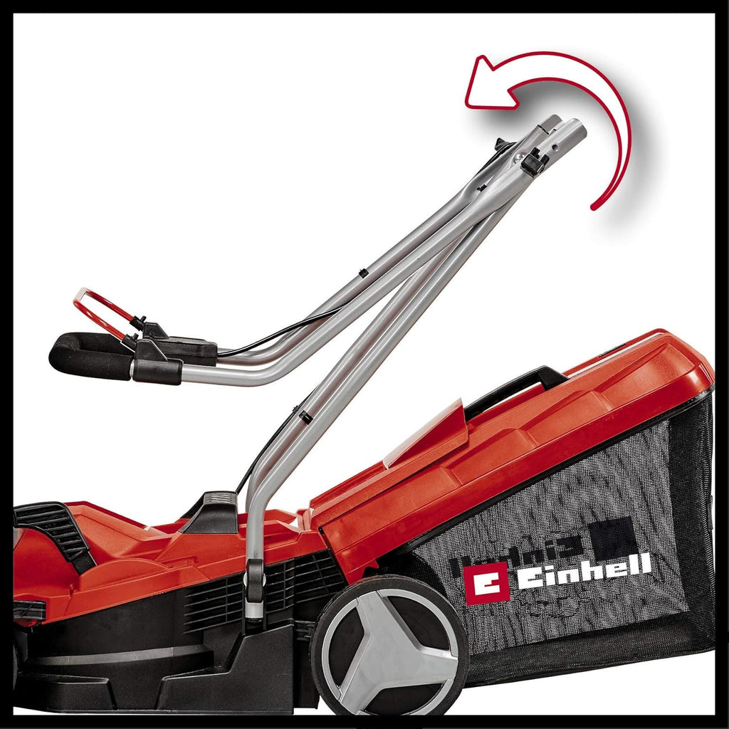 Einhell Akku-Rasenmher GE-CM 18/33 Li-Solo Power X-Change (18 V, 33 cm Schnittbreite, bis 200 m, Brushless, 30L Grasfangkorb, 25-65 mm Schnitthhe, ohne Akku)