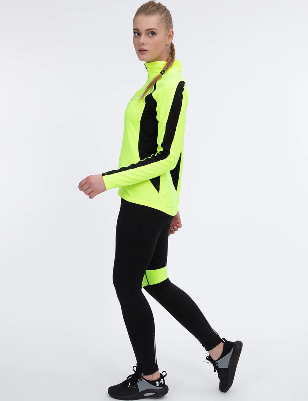 Damen-Thermo-Radhose Lunga Nera-Neon