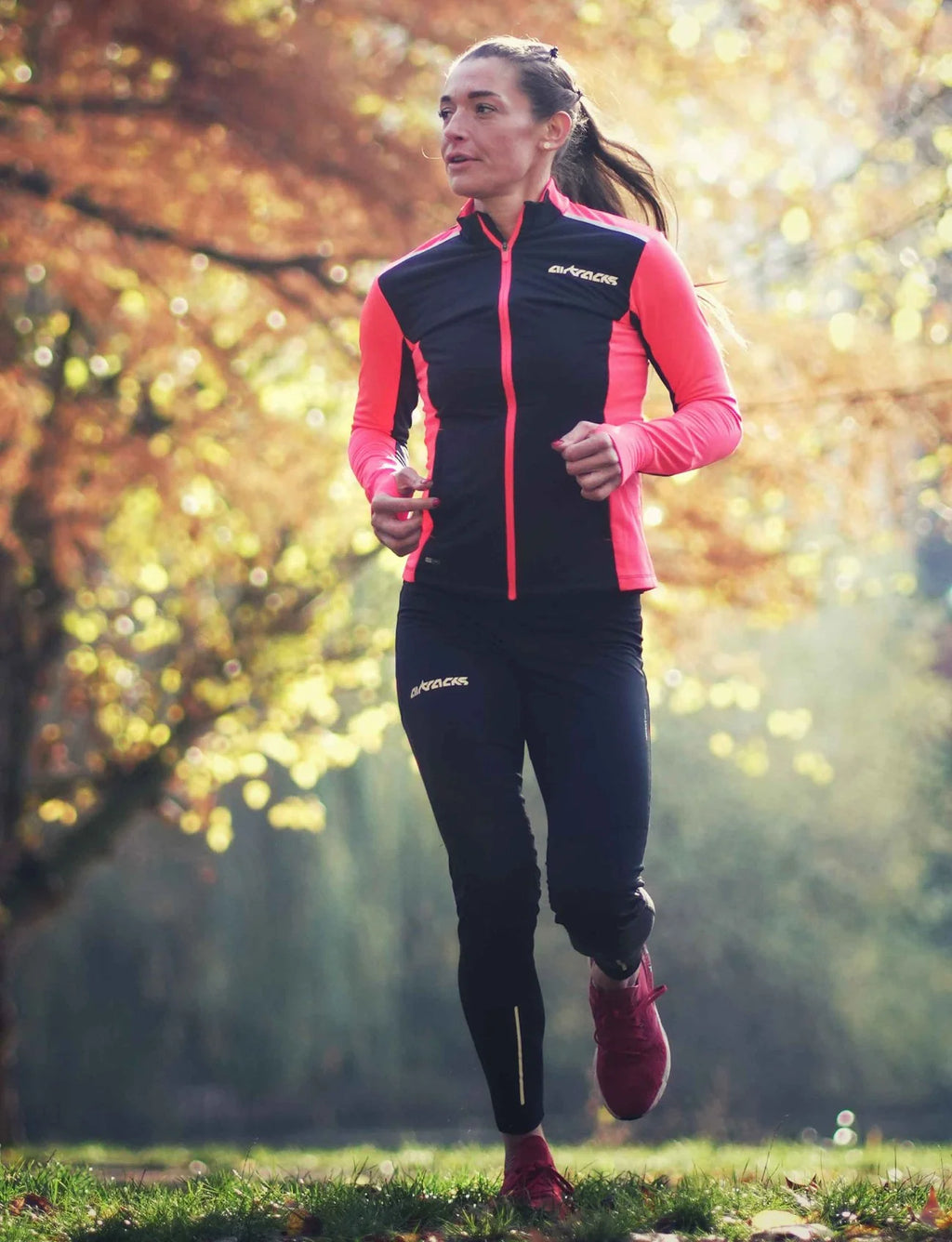 Pantaloni lunghi da corsa termici da donna Pro Line neri