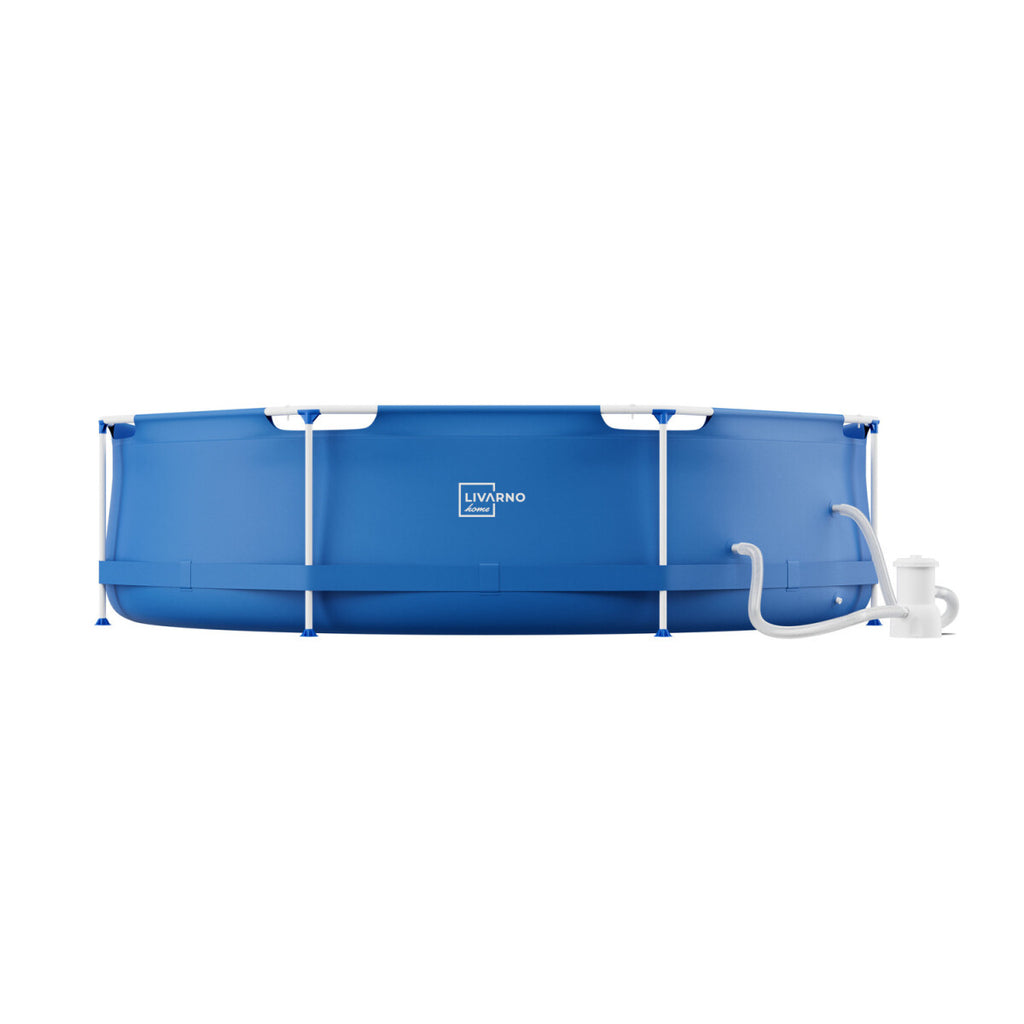 LIVARNO home Piscina con telaio in metallo, Ø 300 x H 76 cm - Articolo di seconda scelta, pari al nuovo