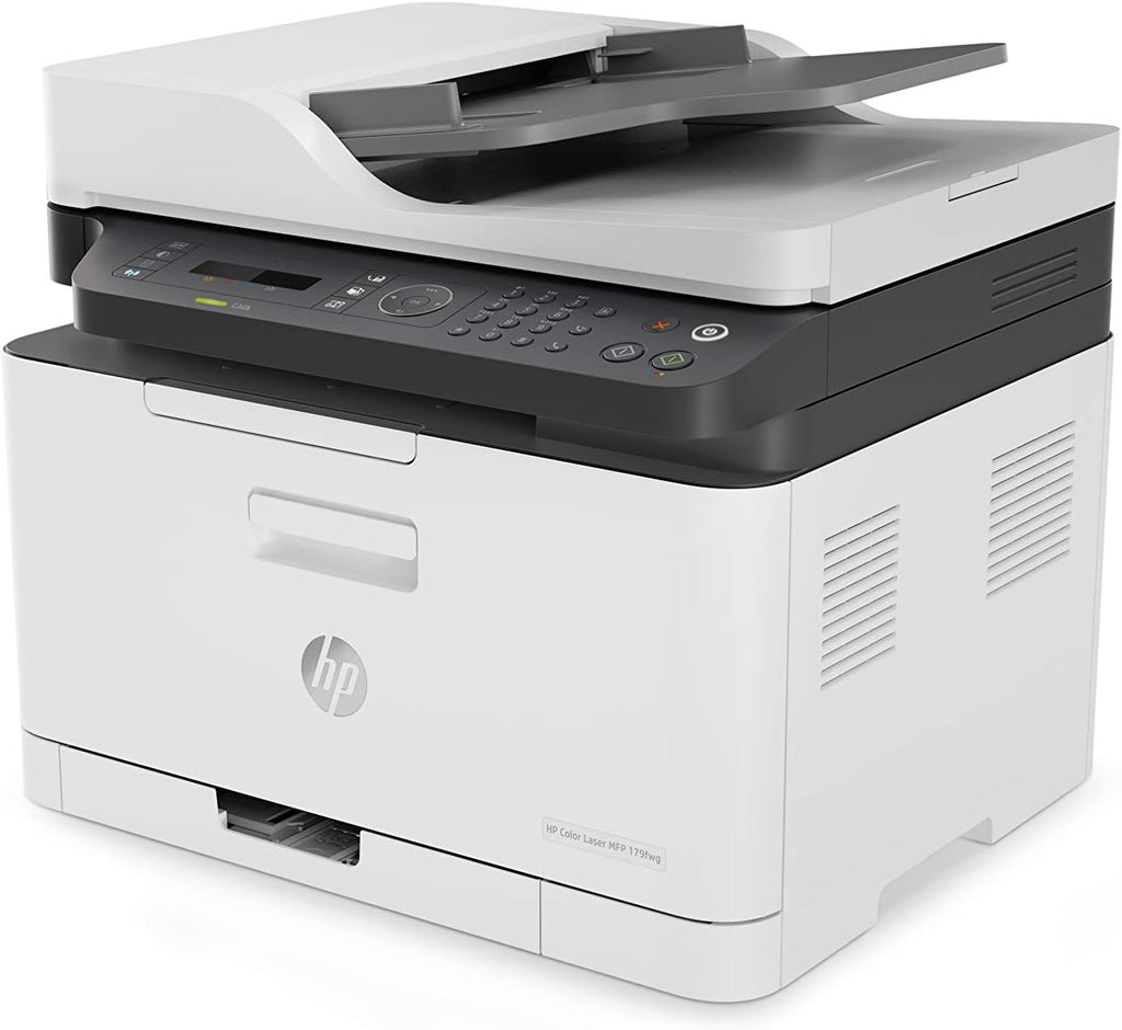Stampante multifunzione laser a colori HP Color Laser MFP 179fwg, stampa, copia, scansione, fax, alimentatore automatico di documenti, Wi-Fi, Ethernet, USB, app HP Smart