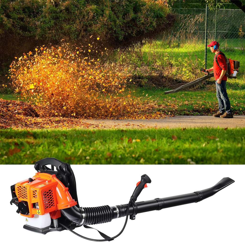 Wiltec 3in1 Laubbläser, Laubsauger u. Laubhäcksler, Laubgebläse 1 PS mit 26ccm, beninbetriebener Laubstaubsauger, Gartenhäcksler mit 50 l Fangsack