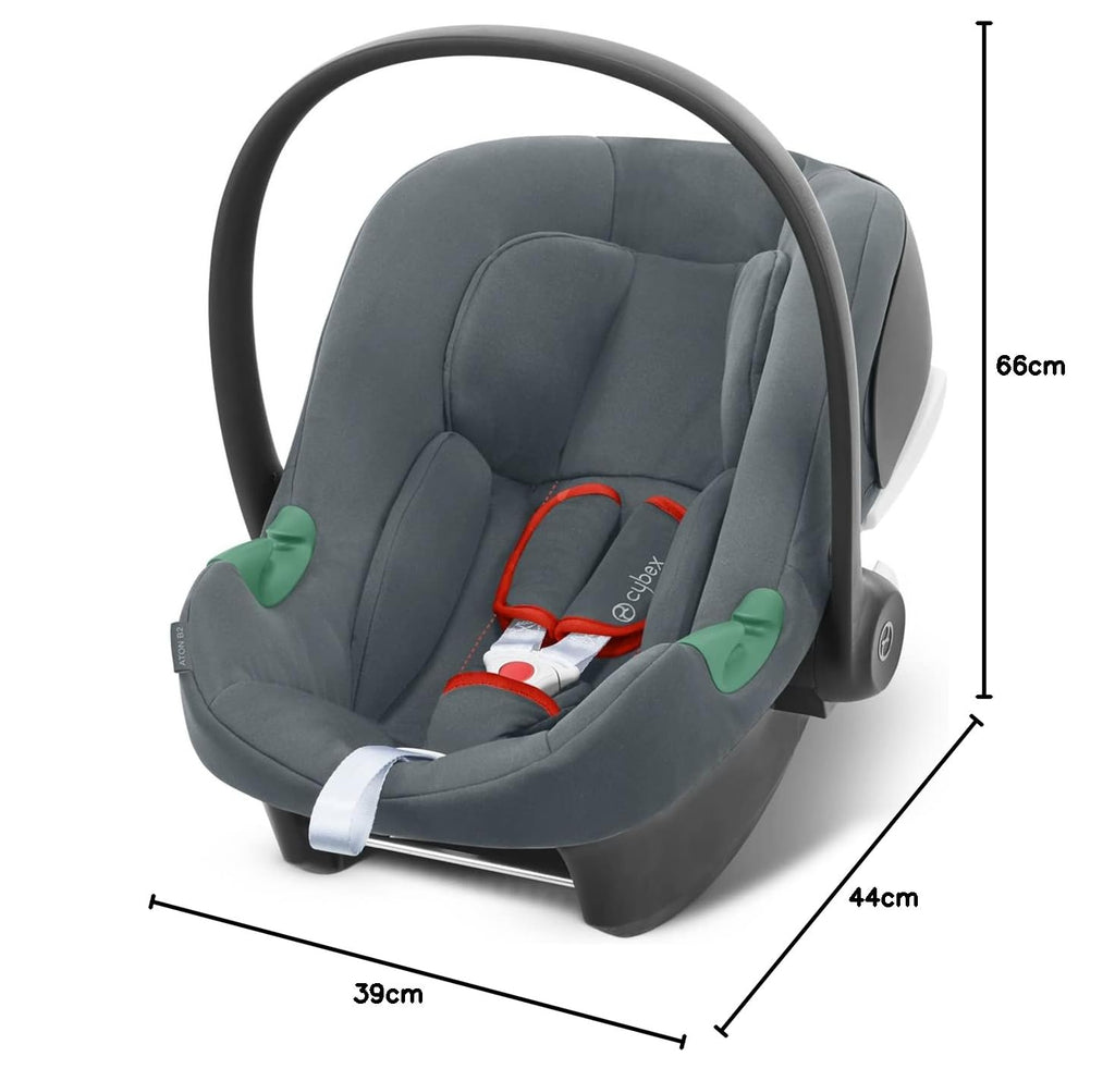 CBX by CYBEX Seggiolino Auto Aton B2 i-Size, Dalla nascita fino a ca. 24 mesi, Max. 13 kg, Inclusivo riduttore neonato, Compatibile con SensorSafe, Rosso