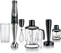 Braun MultiQuick 9 MQ 9187XLI – 5-in-1 Stabmixer mit Küchenmaschinen-Aufsatz, Zerkleinerer, Kartoffel- & Gemüsestampfer & Schneebesen, stufenlose Geschwindigkeitseinstellung, 1200 W, Schwarz/Edelstahl
