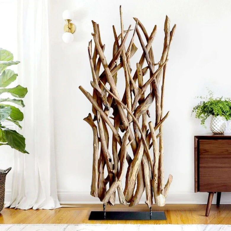 Teak Holz Raumteiler RANTING 60 x 180 cm