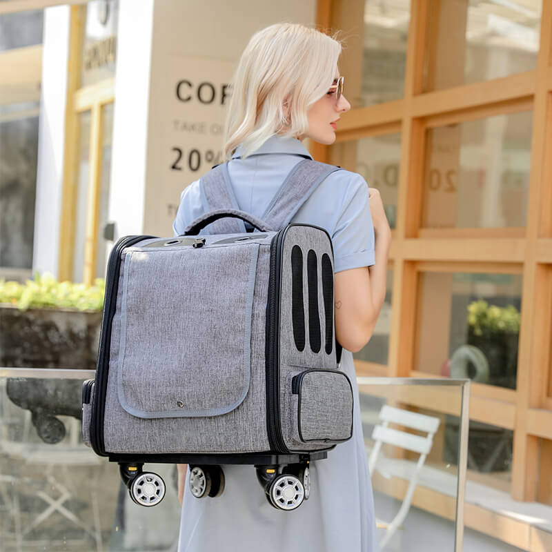 PetVoyage – Zaino da viaggio versatile per gatti con funzione trolley integrata