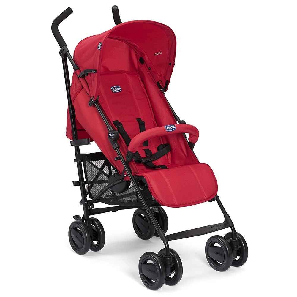 Chicco London Up Leichter Zusammenklappbarer Kinderwagen von 0 Monaten bis 15 kg, Verstellbarer und Kompakter Kinderbuggy mit Frontbügel, Schlafposition, Regenschirmverschluss