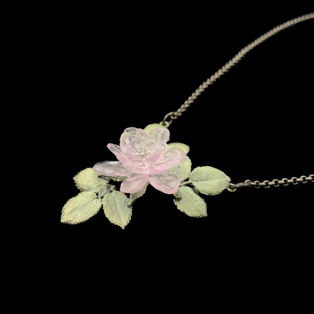 Rosa Rose Kette mit Anhnger