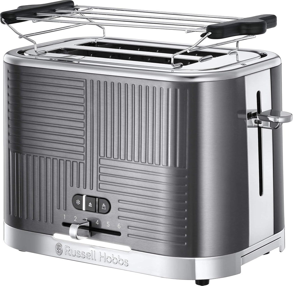 Russell Hobbs GeoSteel Set Colazione: Tostapane, Bollitore e Macchina per il Caffè